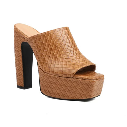 Bianca Leather Platform Sandals