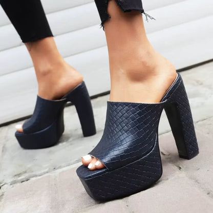 Bianca Leather Platform Sandals