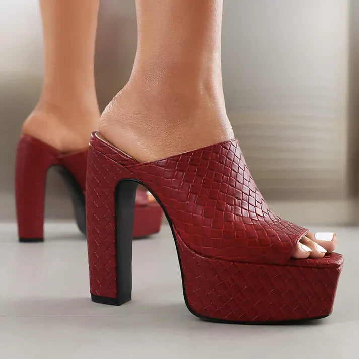 Bianca Leather Platform Sandals